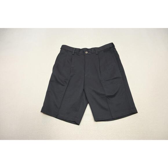 Haggar Cool18 Golf Shorts Navy Pleated Front Flex Waist 9.5" INS Mens Sz 32 NWT - Picture 2 of 5